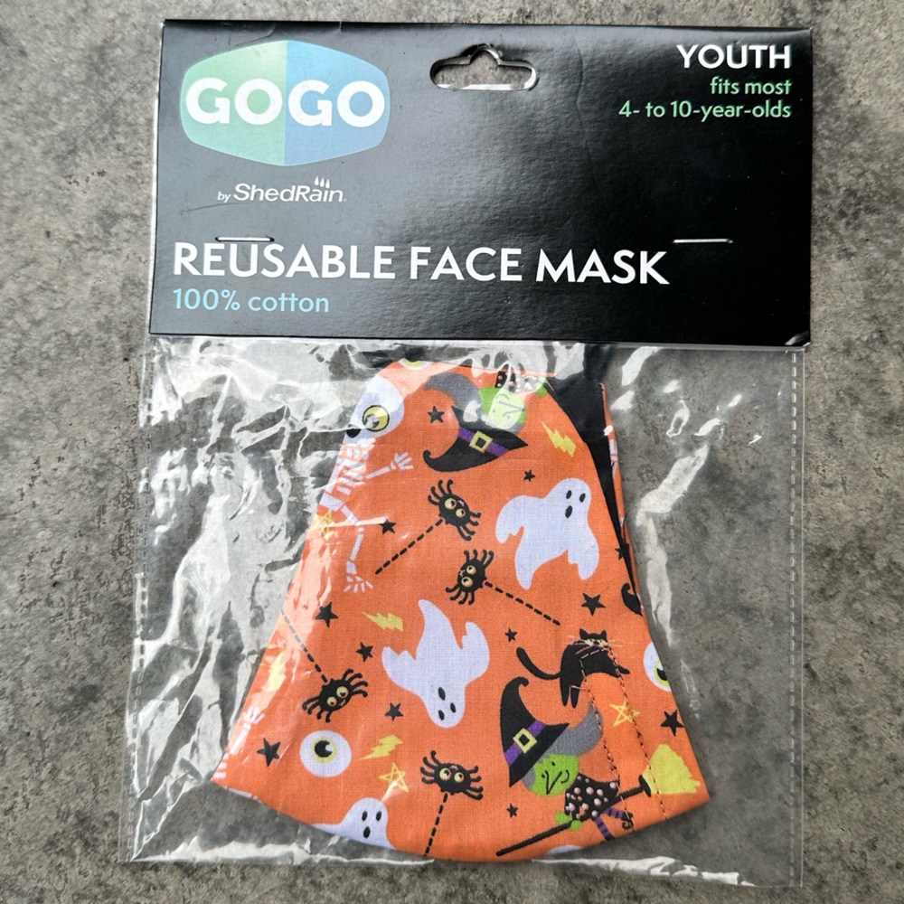 GoGo by Shedrain Youth Reusable Halloween Face Mask size 4-10